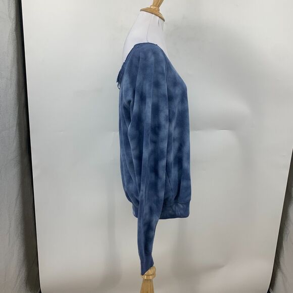 Pink Victorias Secret Sweater Womens S Blue Tie Dye Raw Boat Neck Slouchy Raglan - Picture 4 of 11